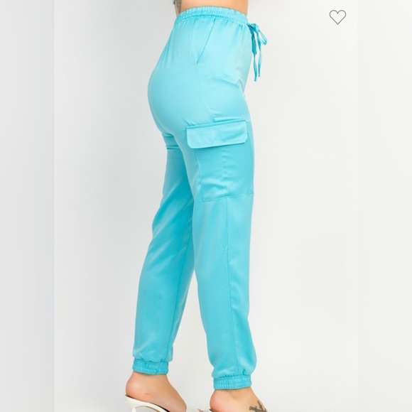 Satin Jogger blue - Picture 1 of 1